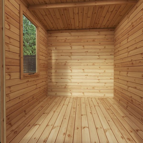Mercia Pent Log Cabin 2.4m x 2.4m - 19mm