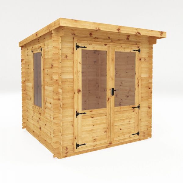 Mercia Pent Log Cabin 2.4m x 2.4m - 19mm