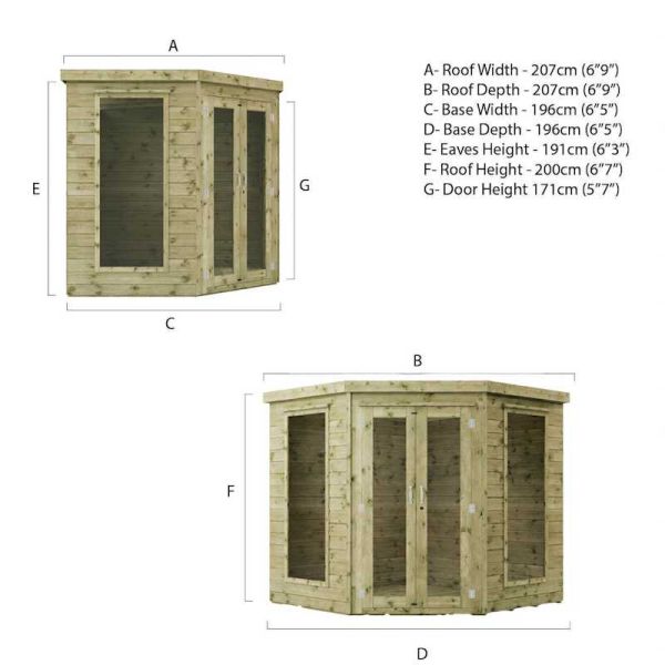 Mercia Premium Corner Summerhouse 7x7