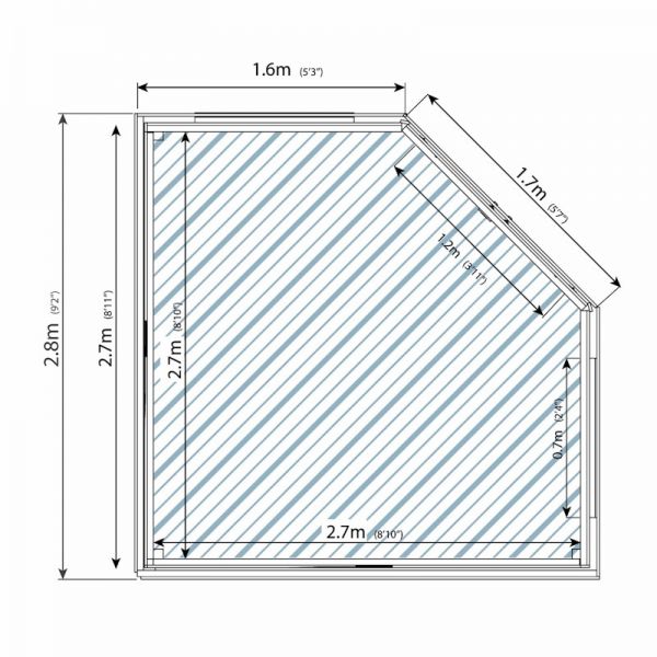 Mercia Premium Corner Summerhouse 9x9