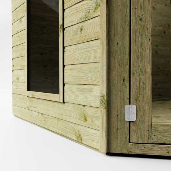 Mercia Premium Corner Summerhouse With Side Shed 8x12