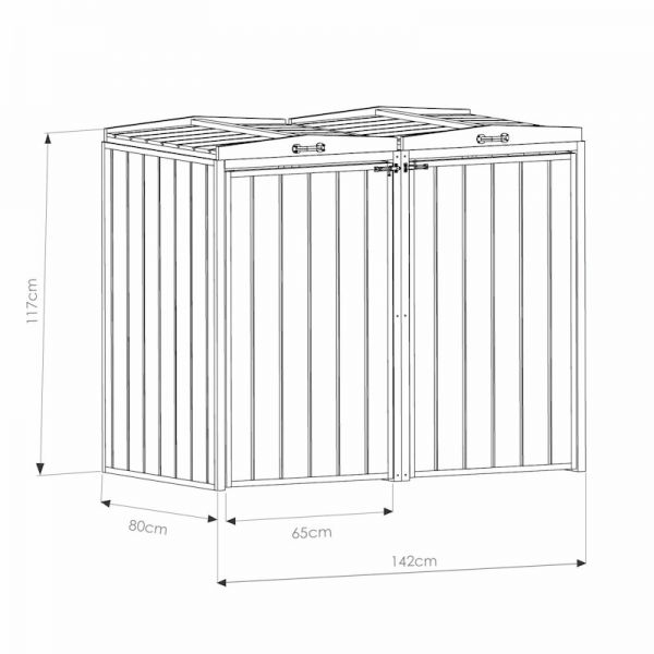 Mercia Premium Double Bin Store