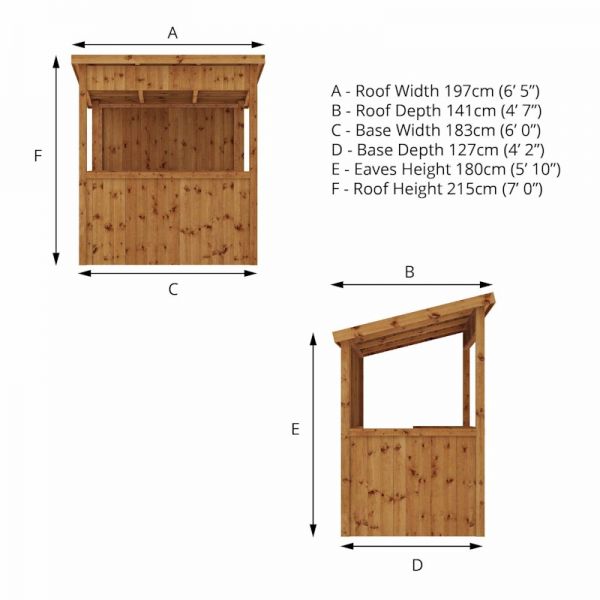 Mercia Pressure Treated Garden Bar 6x4