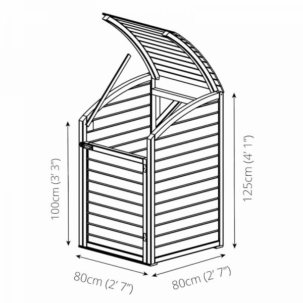 Mercia Pressure Treated Single Bin Store