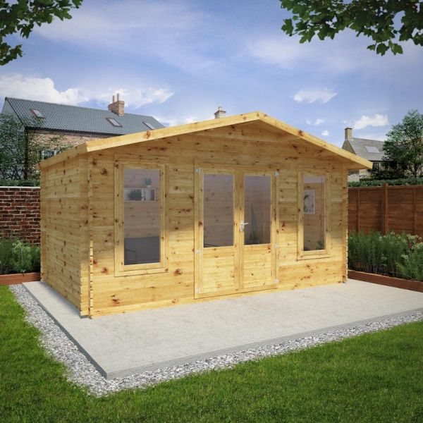 Mercia Retreat Log Cabin 5m x 3m - 28mm - Double Glazed