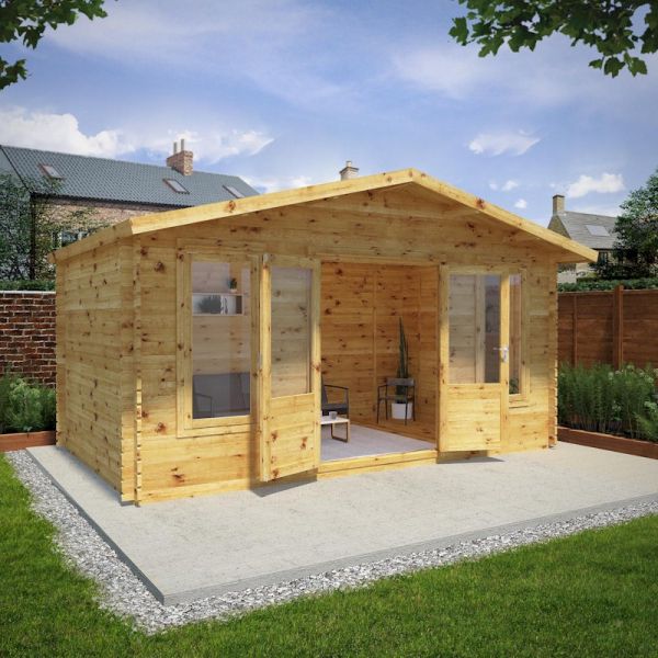 Mercia Retreat Log Cabin 5m x 3m - 28mm - Double Glazed