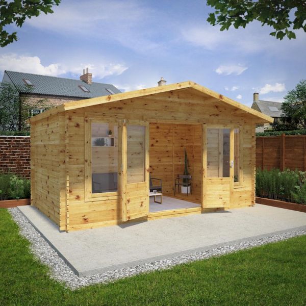 Mercia Retreat Log Cabin 5m x 3m - 34mm - Double Glazed