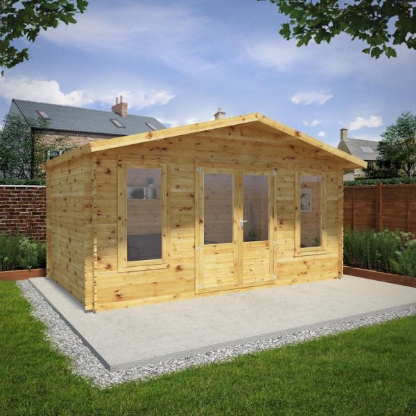 Mercia Retreat Log Cabin 5m x 3m - 44mm - Double Glazed