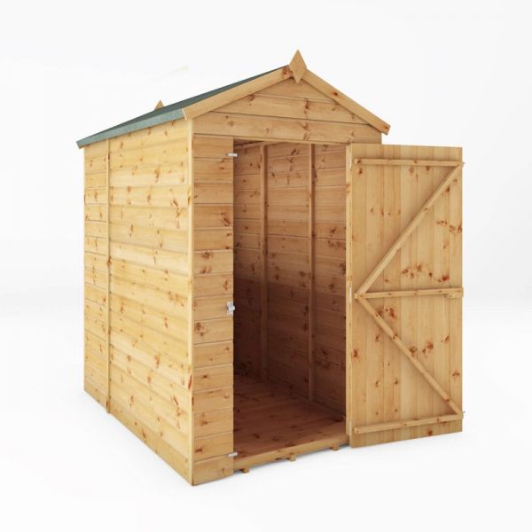 Mercia Shiplap Apex Shed 6x4 - Windowless