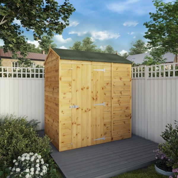 Mercia Shiplap Reverse Apex Shed 6x4 - Windowless