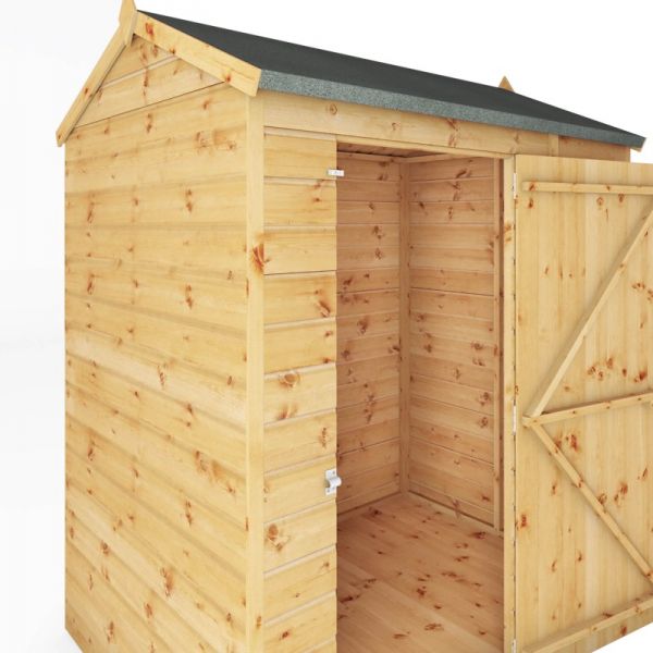 Mercia Shiplap Reverse Apex Shed 6x4 - Windowless