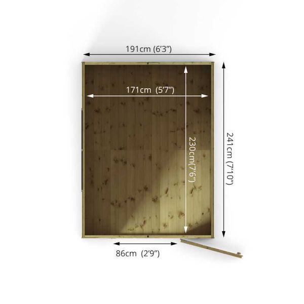 Mercia Shiplap Security Apex Shed 8x6