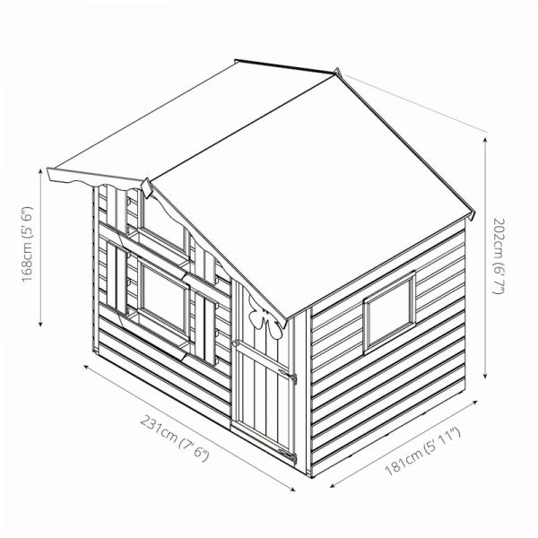 Mercia Snowdrop Cottage Double Storey Playhouse 7x5