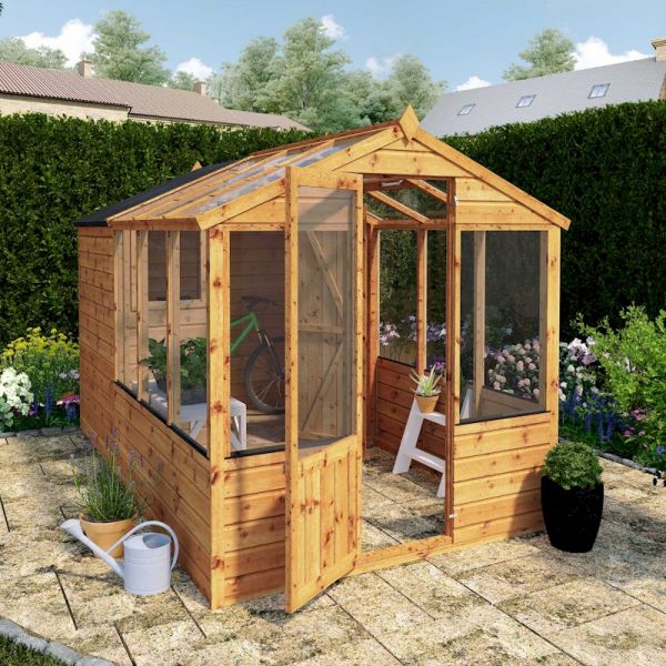 Mercia Traditional Apex Greenhouse Combi Shed 10x6