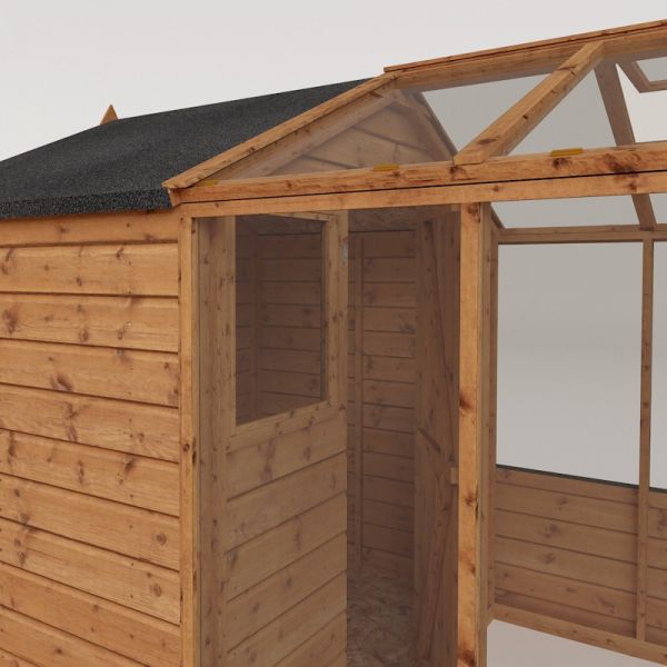 Mercia Traditional Apex Greenhouse Combi Shed 10x6