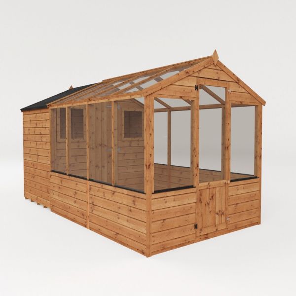 Mercia Traditional Apex Greenhouse Combi Shed 12x6