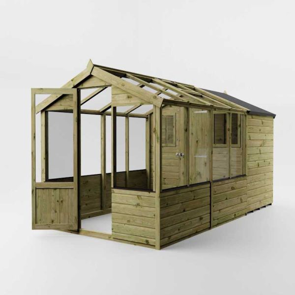 Mercia Traditional Apex Greenhouse Combi Shed 12x6