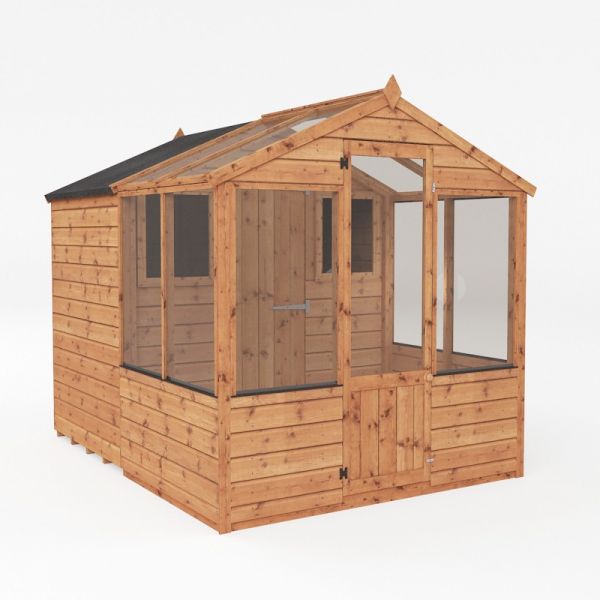 Mercia Traditional Apex Greenhouse Combi Shed 8x6
