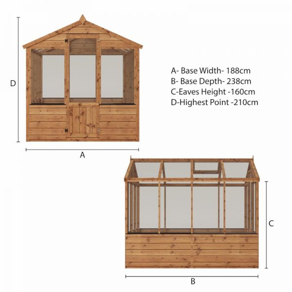 Mercia Traditional Greenhouse 8x6