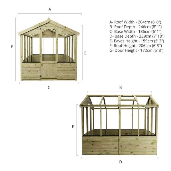 Mercia Traditional Greenhouse 8x6