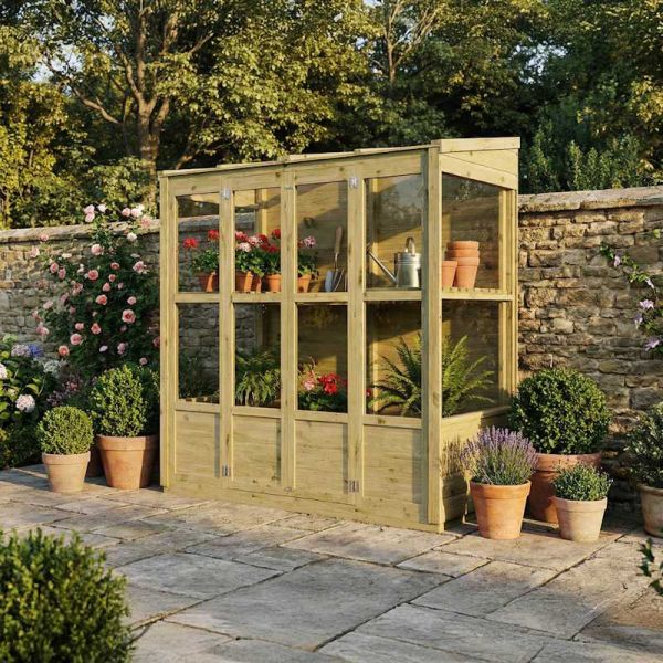 Mercia Traditional Tall Wall Greenhouse 6x3