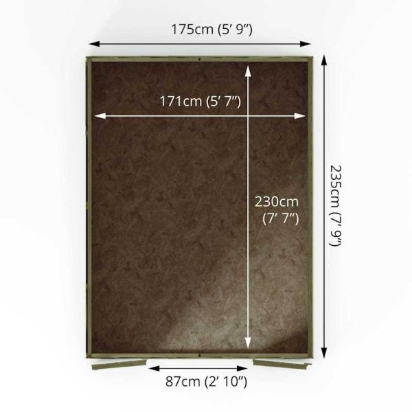 Mercia Value Overlap Apex Double Door Shed 8x6