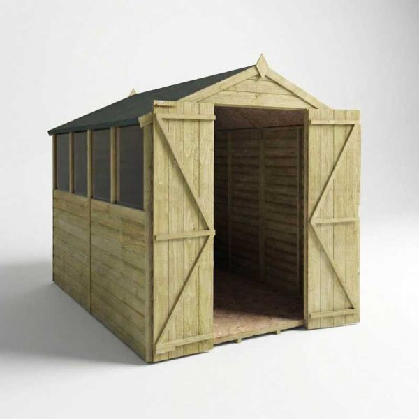 Mercia Value Overlap Apex Double Door Shed 8x6