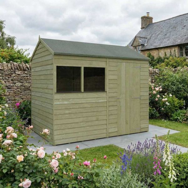 Mercia Value Overlap Reverse Apex Shed 8x6 - One Garden