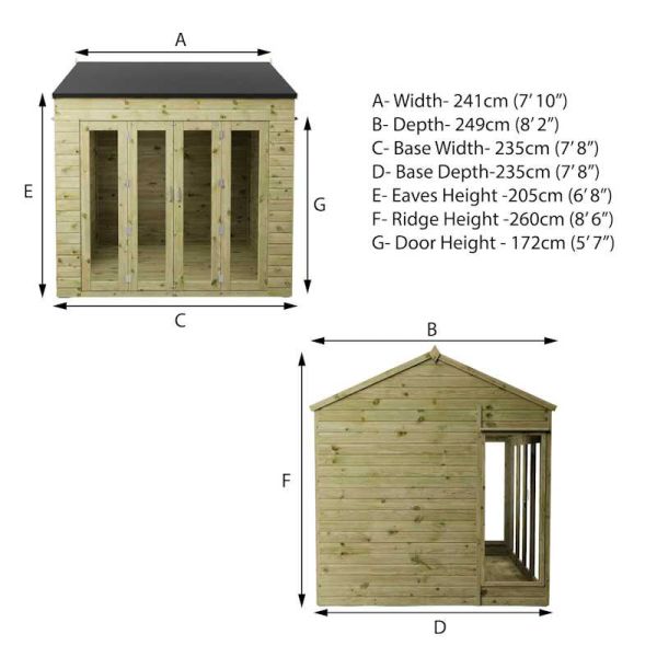 Mercia Vermont Summerhouse 8x8