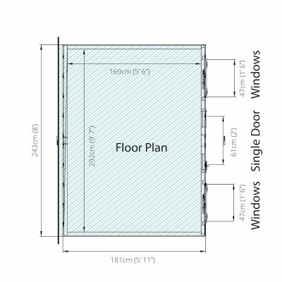 Mercia Premium Shiplap Apex Shed 6x8 - One Garden