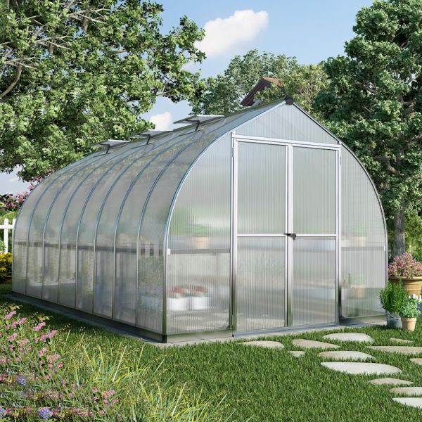 Palram - Canopia Bella 8x16 Greenhouse - Silver