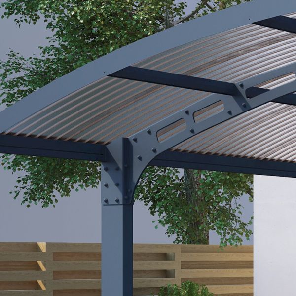 Palram - Canopia Carport Arizona Double Wave Wings and Arch