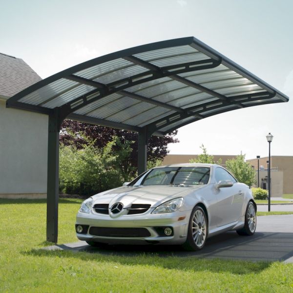 Palram - Canopia Carport Arizona Wave 5000 Grey Solar Grey