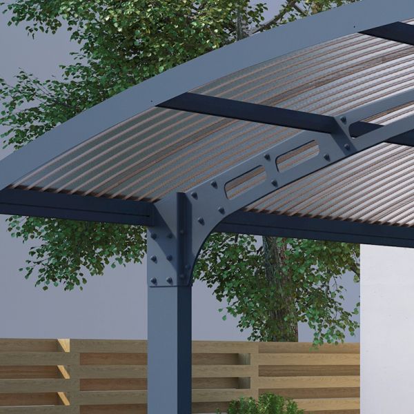 Palram - Canopia Carport Arizona Wave 5000 Grey Solar Grey