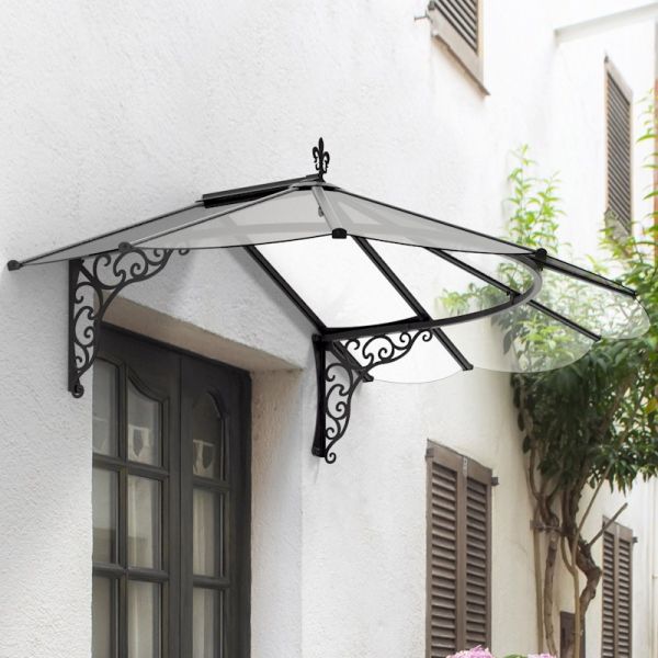 Palram - Canopia Door Canopy Iris 1780 Black Clear