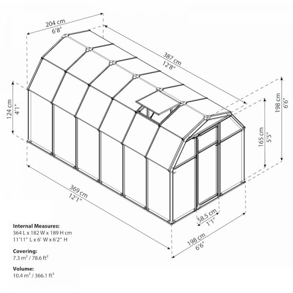 Palram - Canopia Eco Grow 6x12 Greenhouse