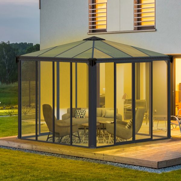 Palram - Canopia Gazebo Ledro 3000 Closed Grey