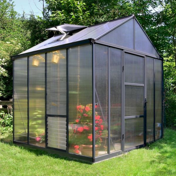 Palram Glory 8x8 Greenhouse - Grey - One Garden
