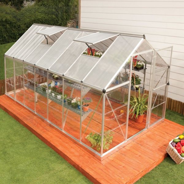 Palram - Canopia Hybrid 6x14 Greenhouse - Silver