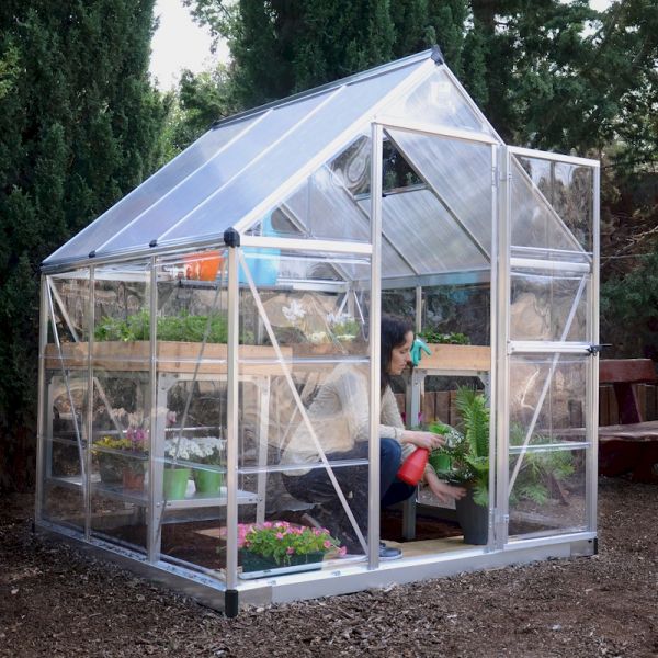 Palram - Canopia Hybrid 6x6 Greenhouse - Silver