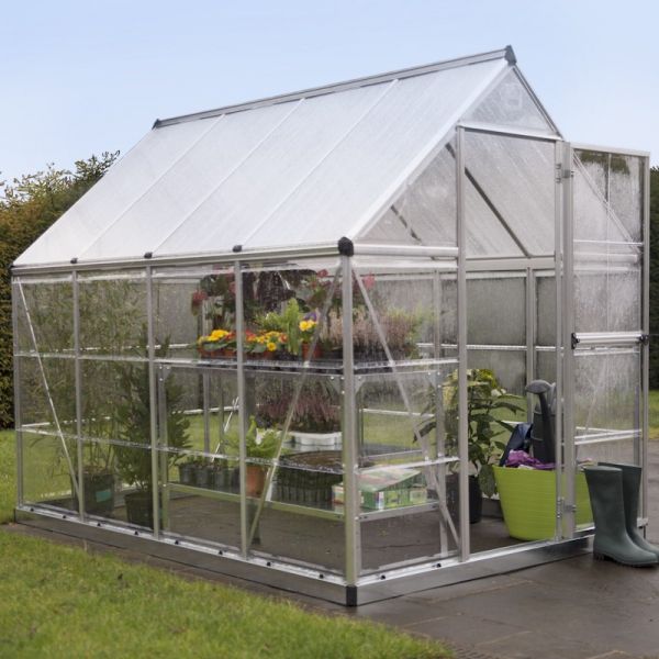 Palram - Canopia Hybrid 6x8 Greenhouse - Silver