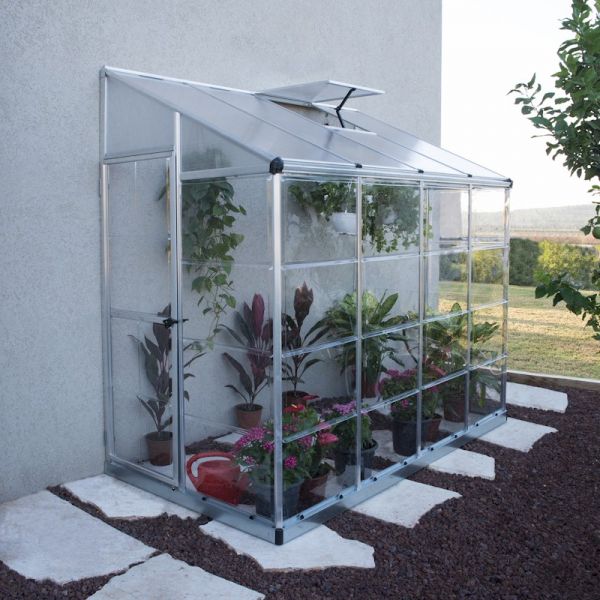 Palram - Canopia Lean To Grow House 8x4 - Silver Hybrid