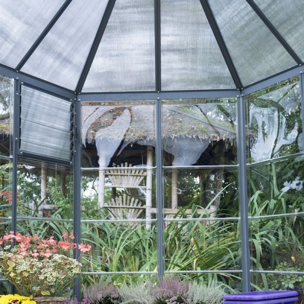 Palram - Canopia Oasis Hexagonal 8ft Greenhouse - Grey