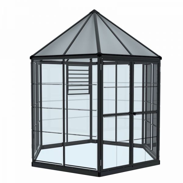 Palram - Canopia Oasis Hexagonal 8ft Greenhouse - Grey