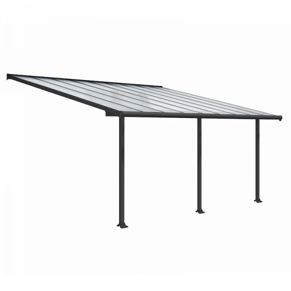 Palram - Canopia Olympia Patio Cover 3m x 5.46m Grey Clear