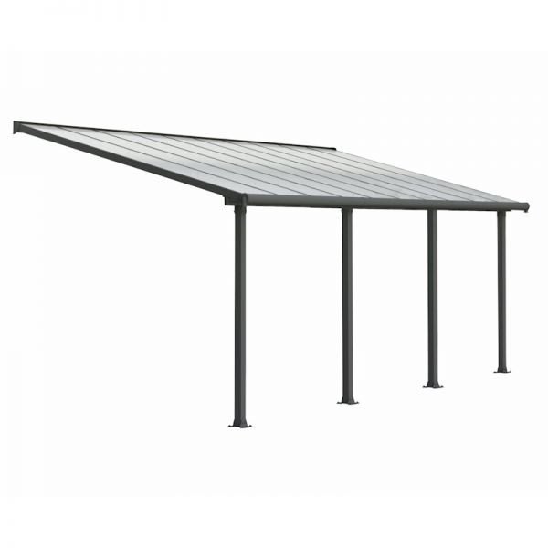 Palram - Canopia Olympia Patio Cover 3m x 6.10m Grey Clear