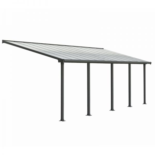 Palram - Canopia Olympia Patio Cover 3m x 7.30m Grey Clear