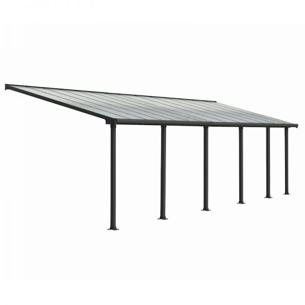 Palram - Canopia Olympia Patio Cover 3m x 8.51m Grey Clear
