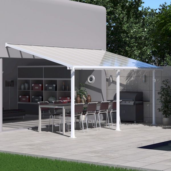 Palram - Canopia Olympia Patio Cover 3m x 9.71m White Clear