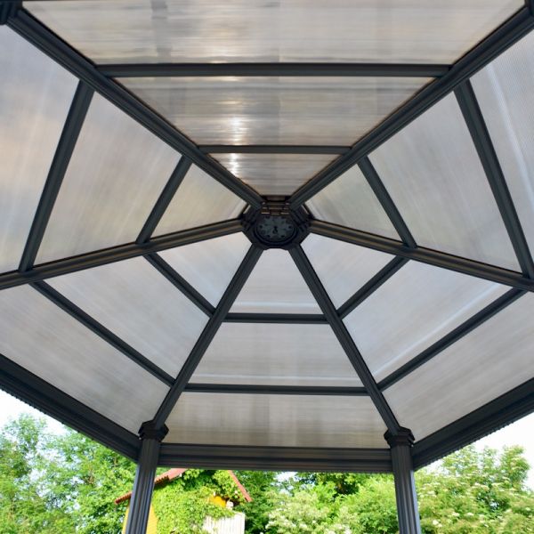 Palram - Canopia Roma Hexagonal Garden Gazebo Grey